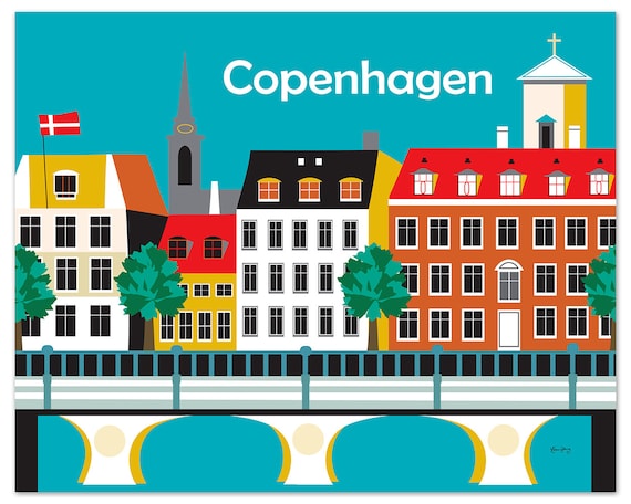 Copenhagen Denmark Nyahvn Copenhagen Wall Art - Etsy