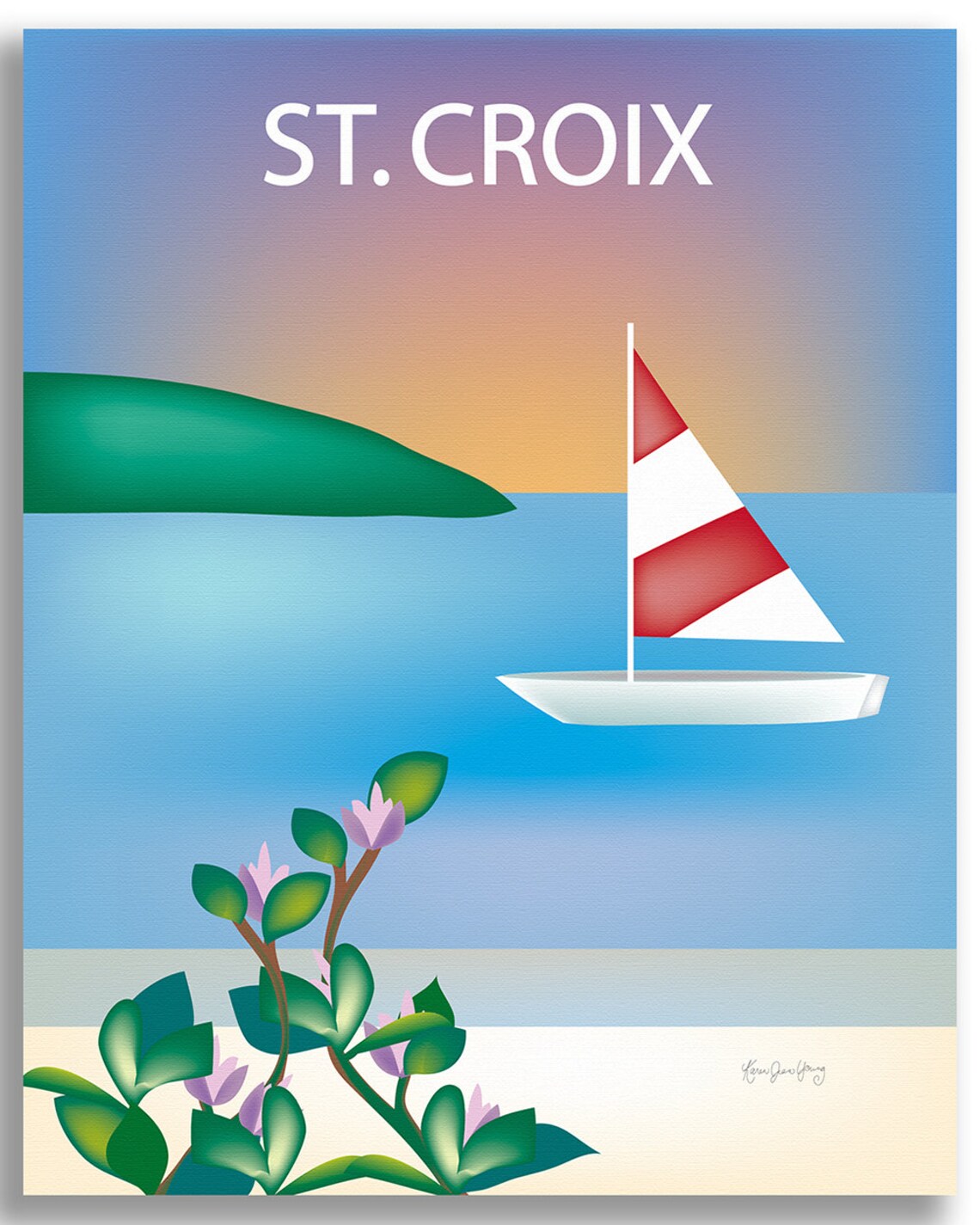 St. Croix Vertical Print St. Croix Wall Art St. Croix Art Etsy
