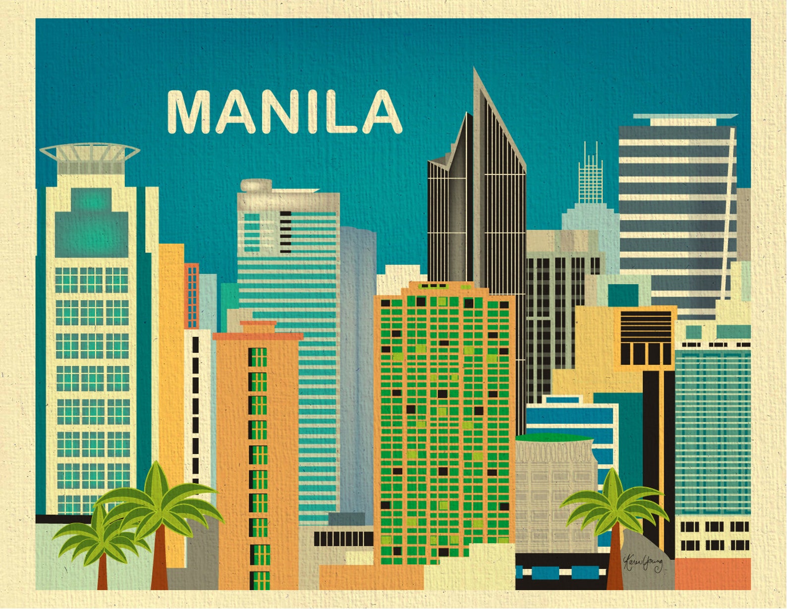 SALE Manila Philippines 8x10 Print Skyline Philippines Etsy