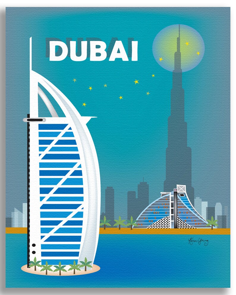 Dubai Print UAE Poster Dubai Wall Art Dubai Skyline Art Etsy