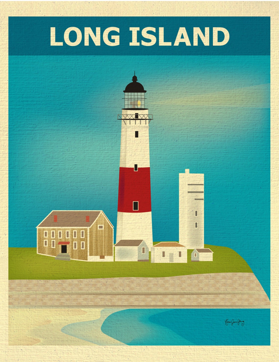 Long Island Print Long Island New York Long Island Vertical Etsy