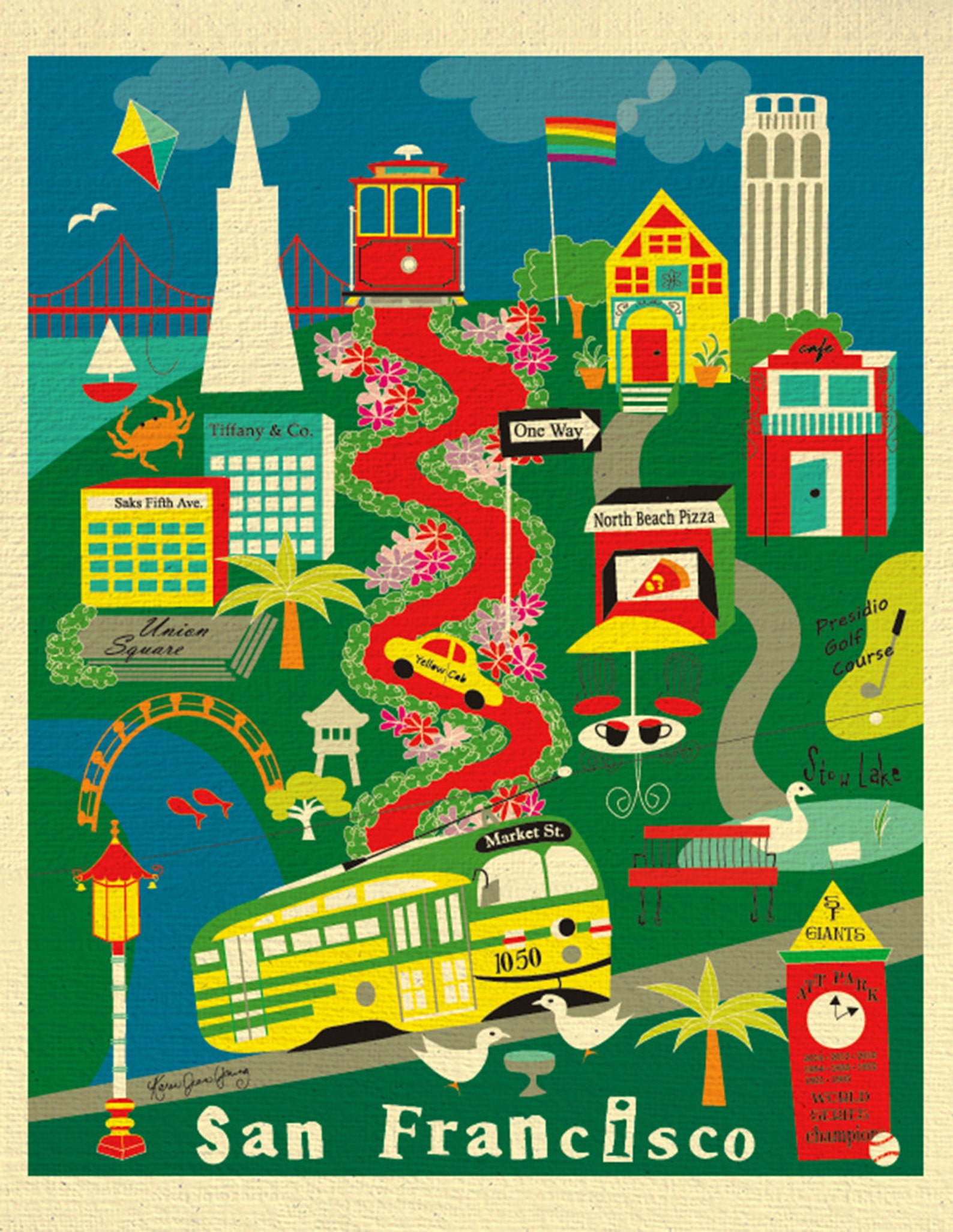 San Francisco Map Art San Francisco Print Sf Poster San Etsy