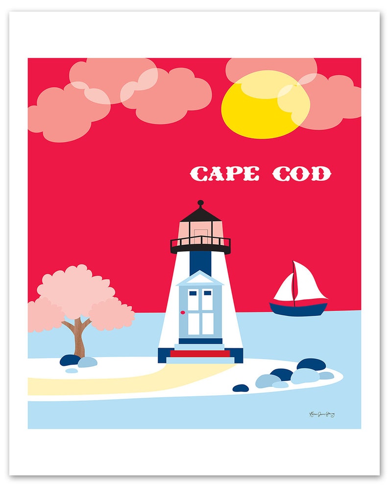 Cape Cod Art Print Cape Cod Skyline Cape Cod Wall Art MA Etsy