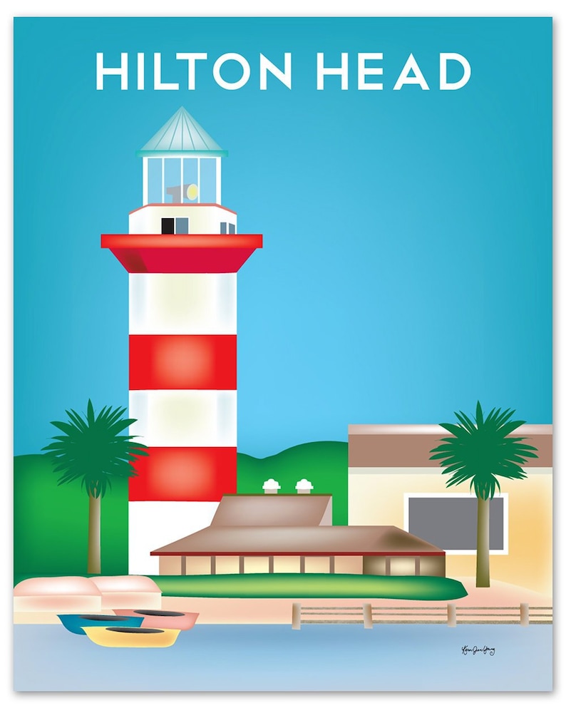 Hilton Head SC Art Hilton Head SC Map Hilton Head Print Etsy