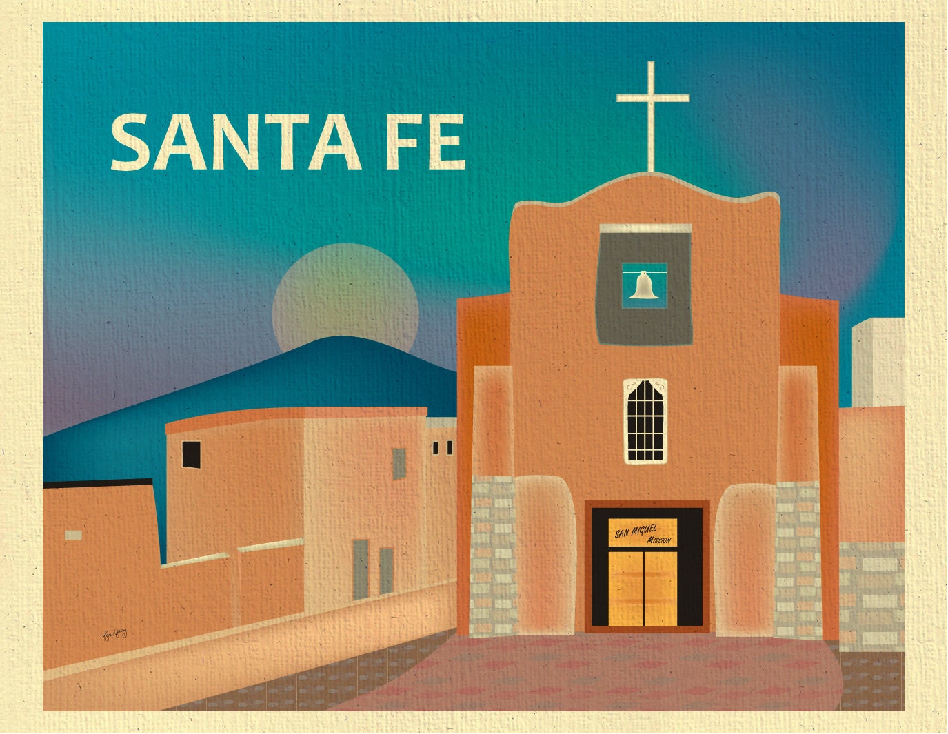 Santa Fe Art Print Santa Fe New Mexico Poster San Miguel Etsy