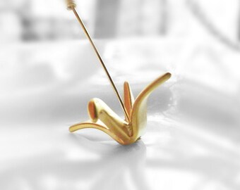 Origami Crane Necklace, gold origami pendant, origami necklace, gold crane pendant, silver crane pendant folded paper style metal bird charm