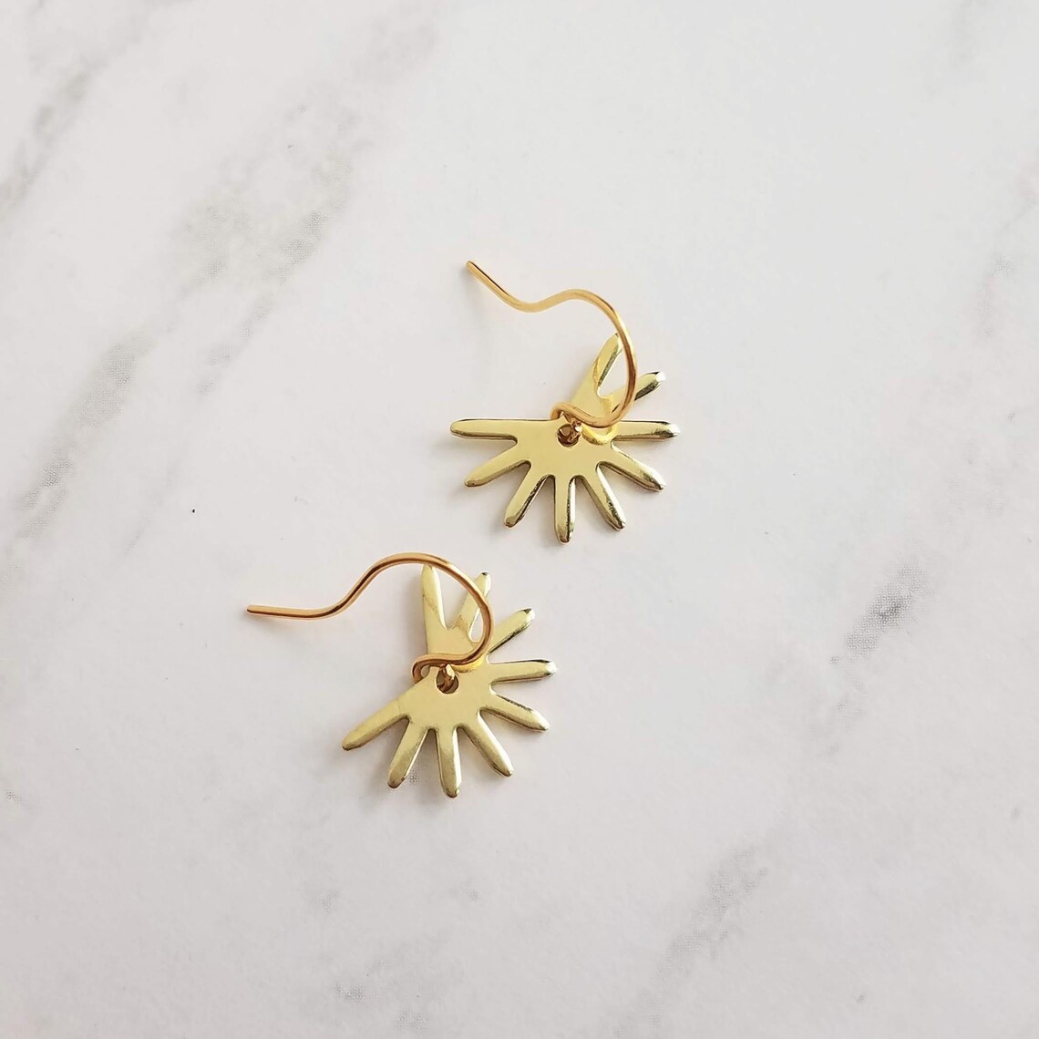 Sun Date Medal Earrings