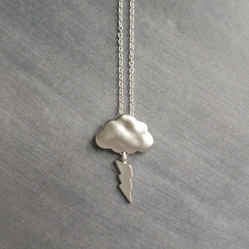 Thunder Storm Necklace Silver Cloud 