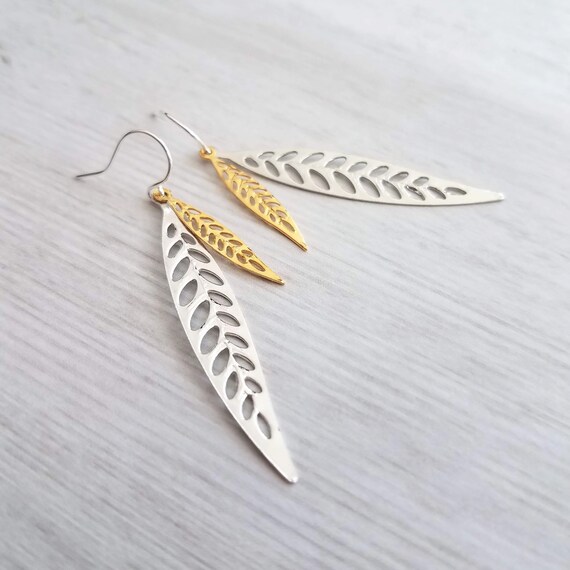 Etsy leaf earrings best sale