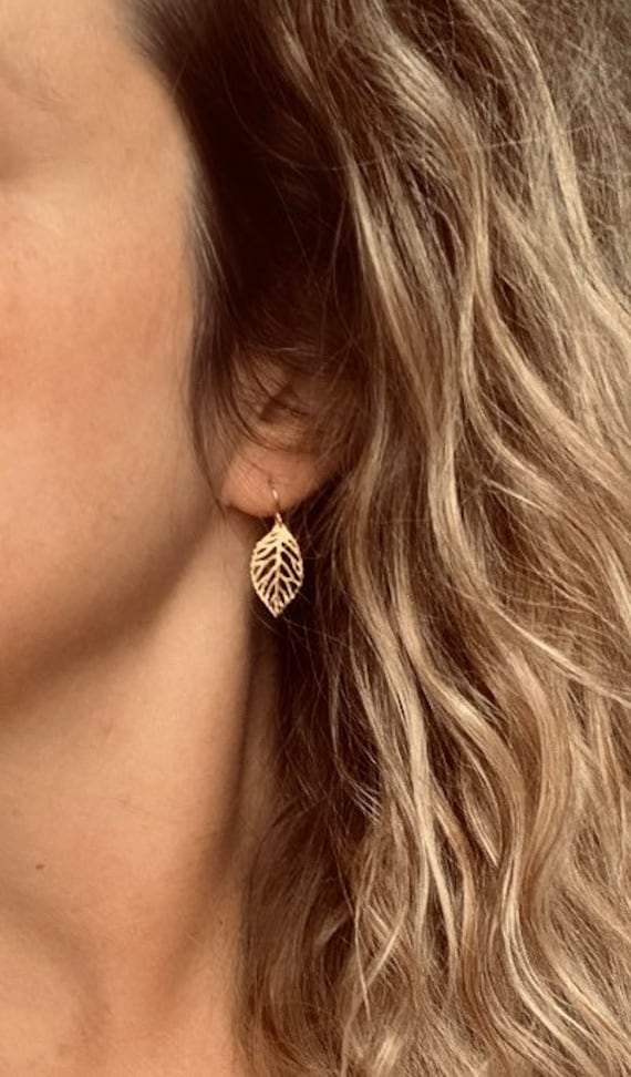 Small Leaf Earrings – Dandy Jewelry