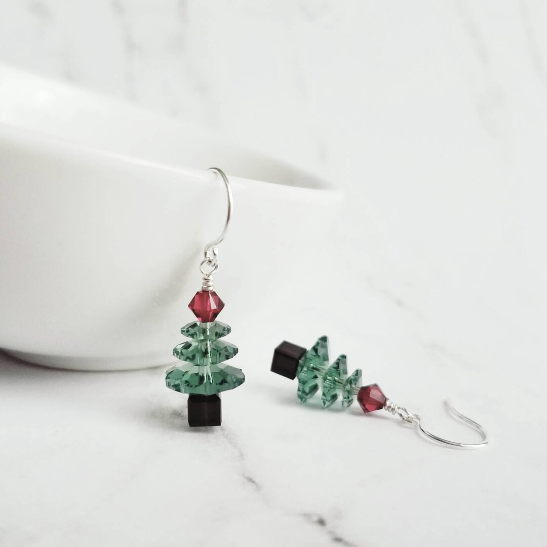 Weihnachten baumeln Ohrringe, Weihnachtsbaum Ohrring, Weihnachtsohrring