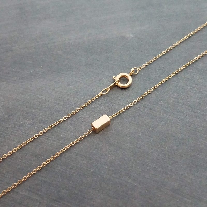 925 Silver Simple Daily Thin Gold Necklace main image 1
