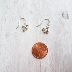 Silver Drop Earrings, tiny teardrop earring, 3 drop earring, small drop earring, little teardrop earring, silver teardrop earring small hook image 7