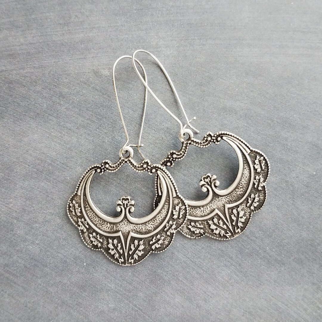 Oversized Braided Medallion Earrings main image 1