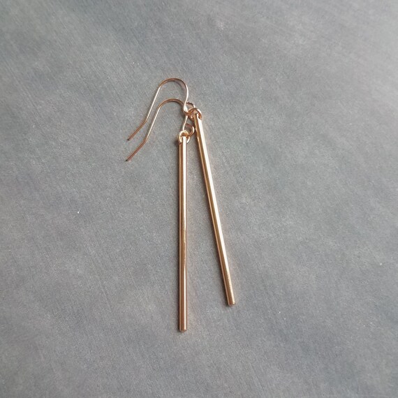 Etsy gold bar clearance earrings