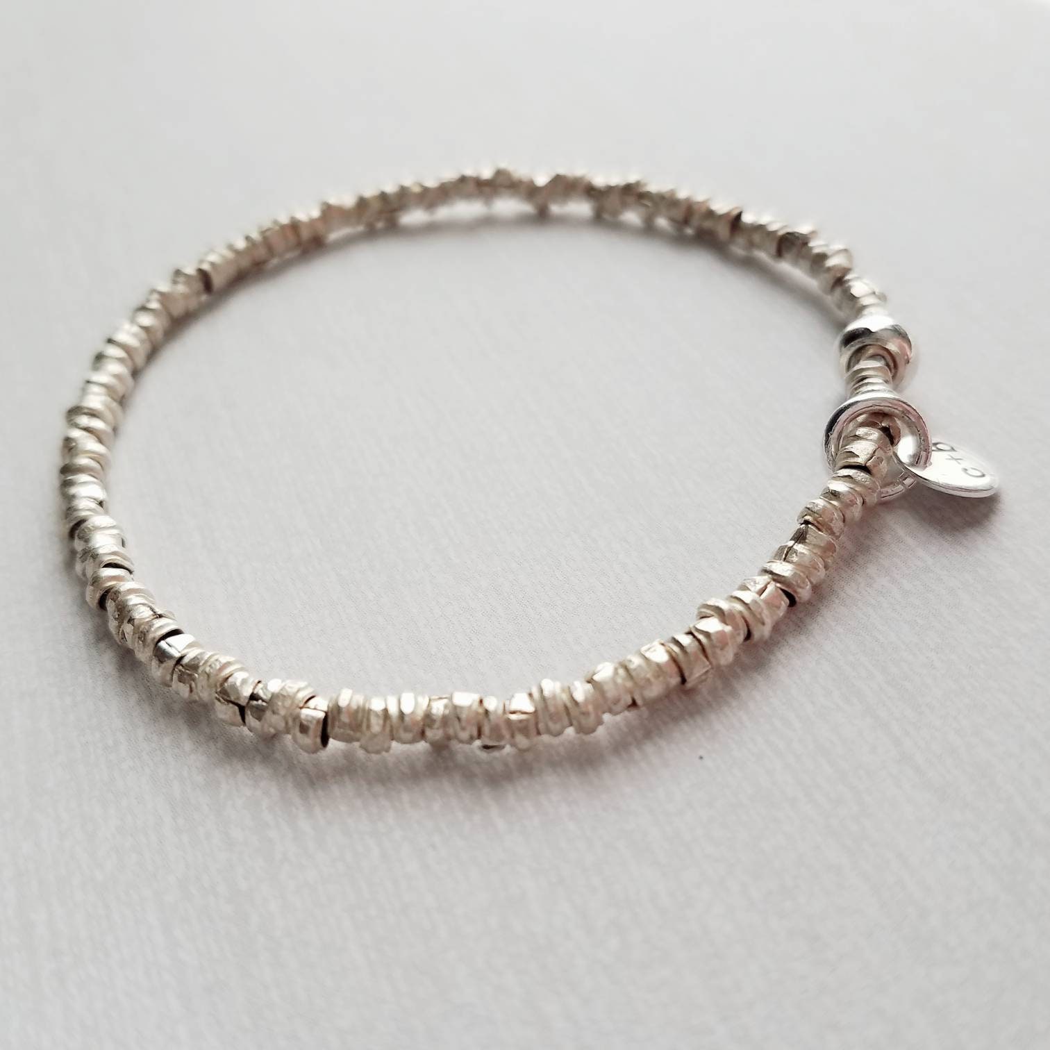 Stacking Bracelet Set Pyrite Gold Stone Grey Silver Seed | Etsy