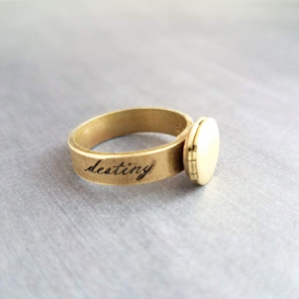 Locket Ring Etsy
