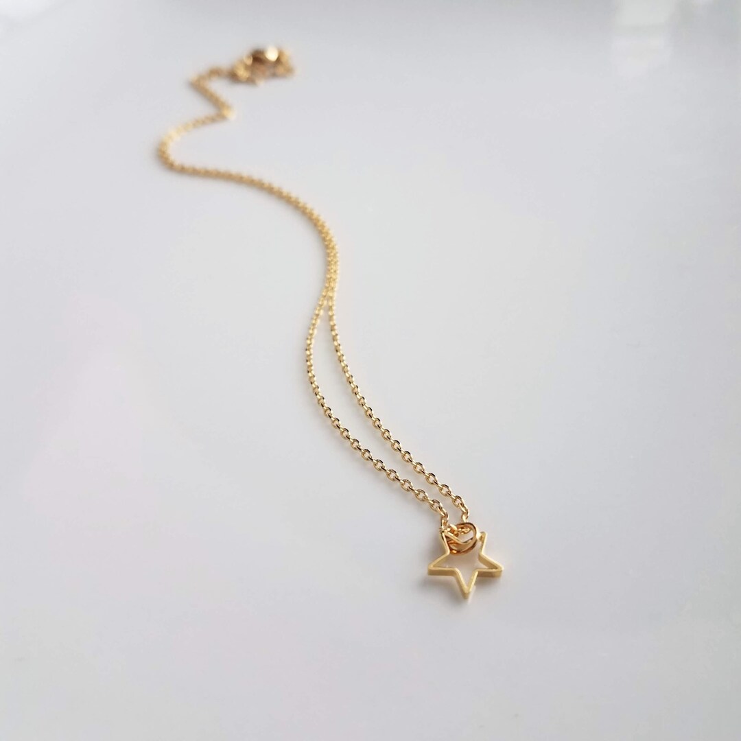 Gold Star Necklace, Small Star Necklace, Little Star Necklace, Star