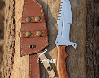 Tom Brown Tracker Knife: Full-Tang D2 Steel Blade, Leather Sheath