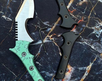 Cuchillo artesanal personalizado con mango reemplazable: hoja fija de coleccionista