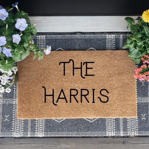 Housewarming Gift Welcome Mat Custom Doormat Wedding Gift Gift for couples Anniversary Gift Personalized Doormat Door Ma