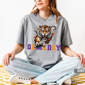 Trendy Game Day Tigers Glitter Shirt, Tigers School Spirit Shirts, Vintage Tiger Mascot Shirt, Go Tigers Shirt, Tiger College Team Tshirt