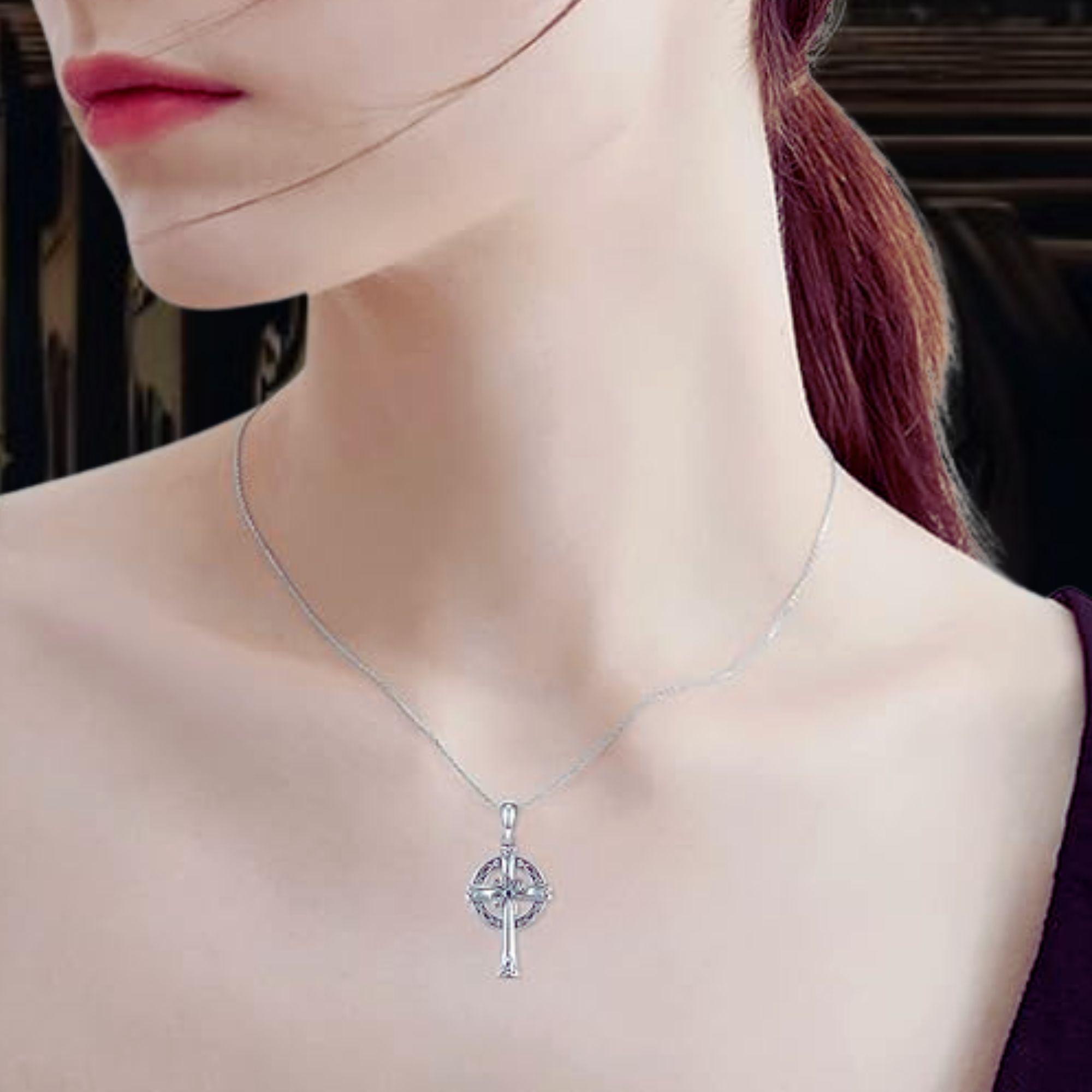 Jesus Celtic Cross Necklace 925 Sterling Silver Christian Jewelry for ...