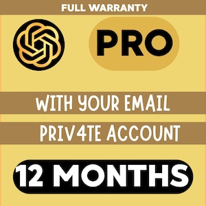 ChatGPT Pro 1 års privat konto | Chatgpt 5.4 | Full åtkomst | Omedelbar digital leverans