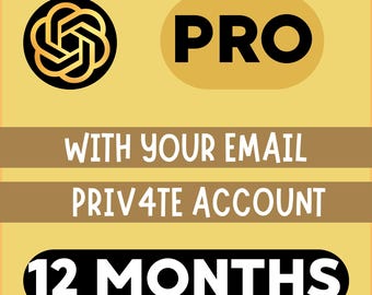 ChatGPT Pro 1 Year private account | Chatgpt 5.4 | Full Access | Instant Digital Delivery