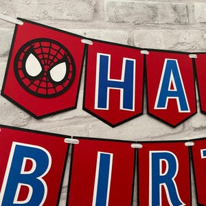 Spiderman Birthday Banners