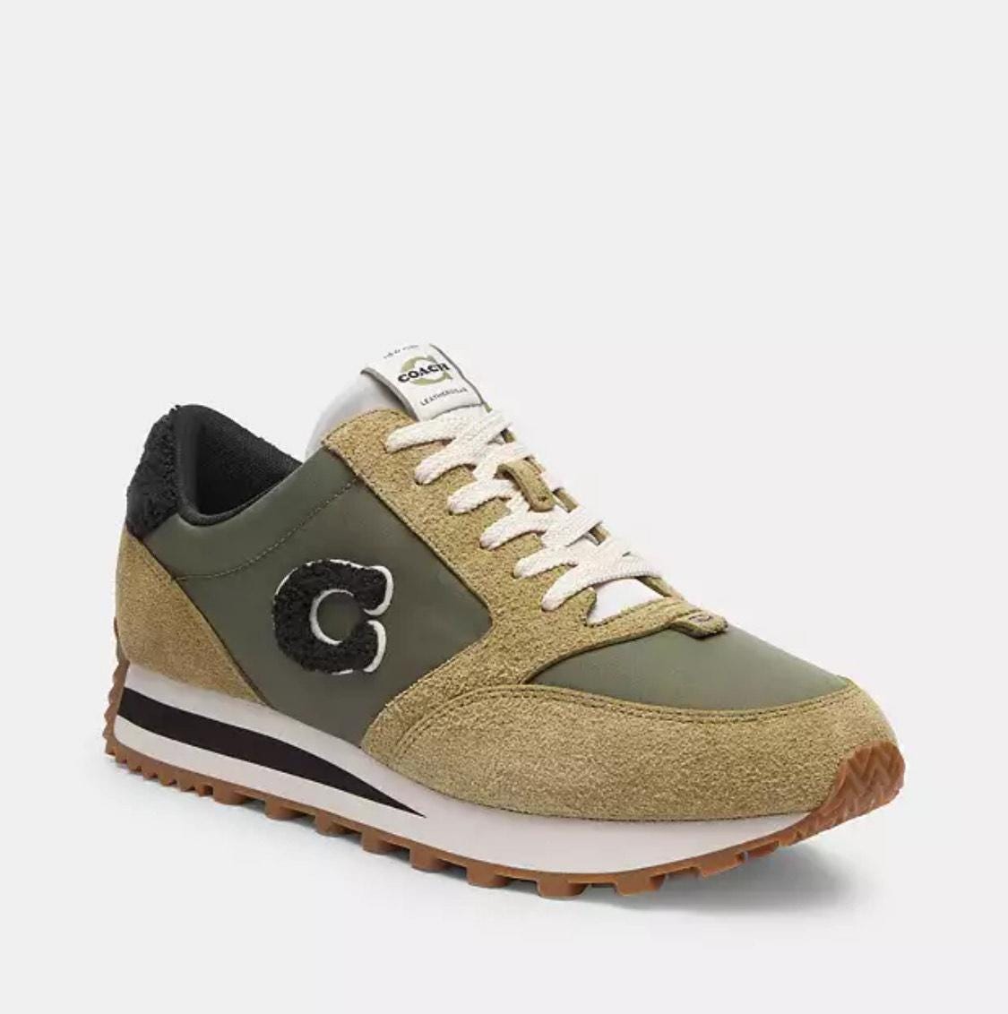 Zapatillas Coach Runner: zapatilla deportiva de gamuza multicolor.
