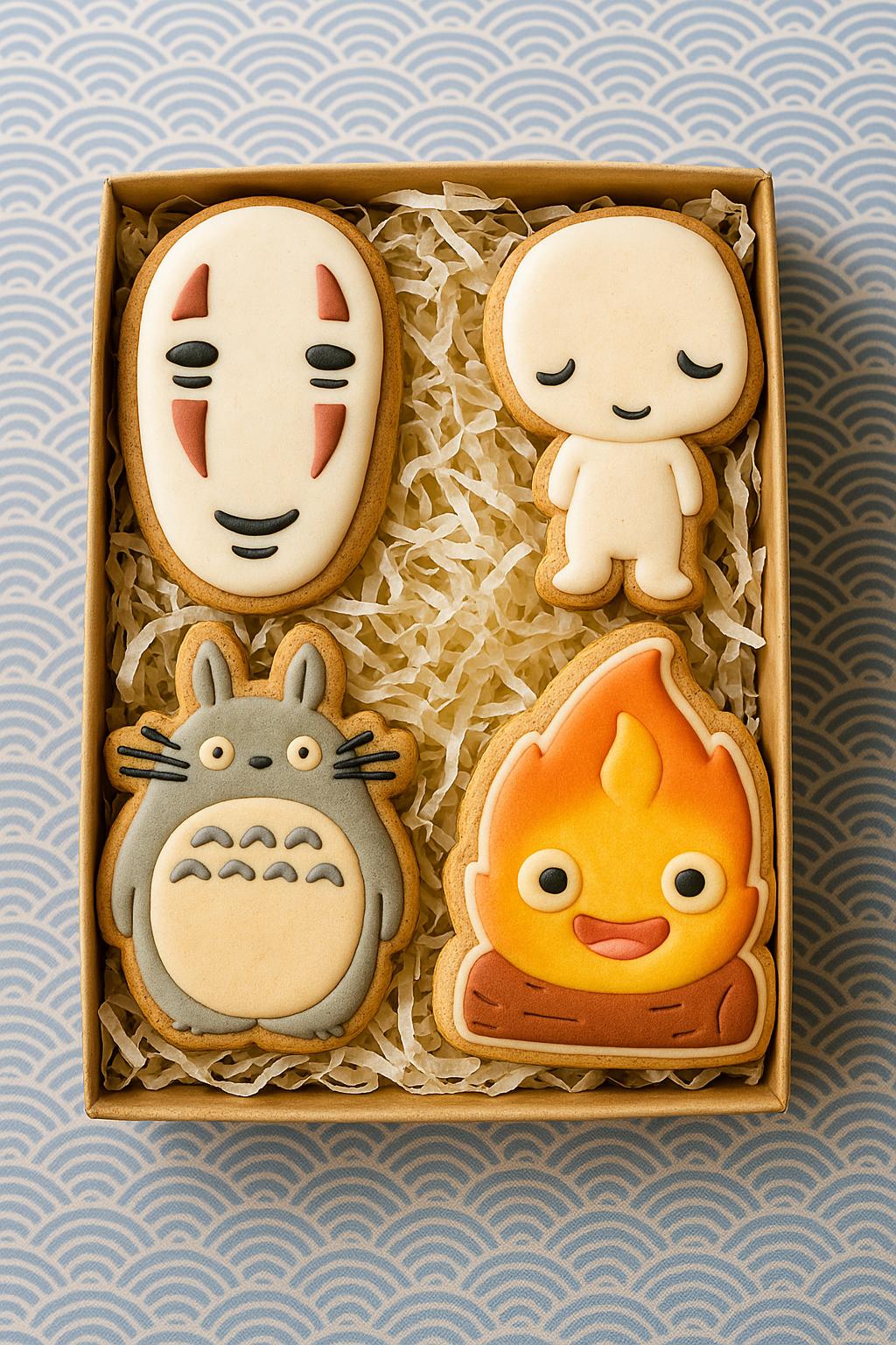 Ghibli Anime Cookie Cutters: Totoro, No-Face, Calcifer Character Molds