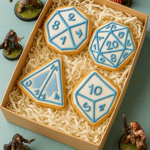DnD Dice Cookie Cutter Set: RPG Medieval Fondant Stamp