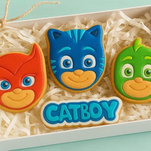 Zestaw stempli do ciasteczek PJ Masks, Catboy, Owlette, Gekko, upominki na przyjęcie urodzinowe dla dzieci, artykuły do pieczenia, narzędzie do dekorowania ciasteczek w postaci postaci z kreskówek
