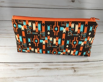 Storage Bag What A Zag Extra Large Zippered Bag Makeup Bag Mother/'s Day Gift Gift Ideas Teacher Gift Craft Bag Geometric Print Bag