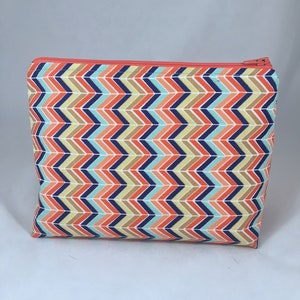 Storage Bag What A Zag Extra Large Zippered Bag Makeup Bag Mother/'s Day Gift Gift Ideas Teacher Gift Craft Bag Geometric Print Bag