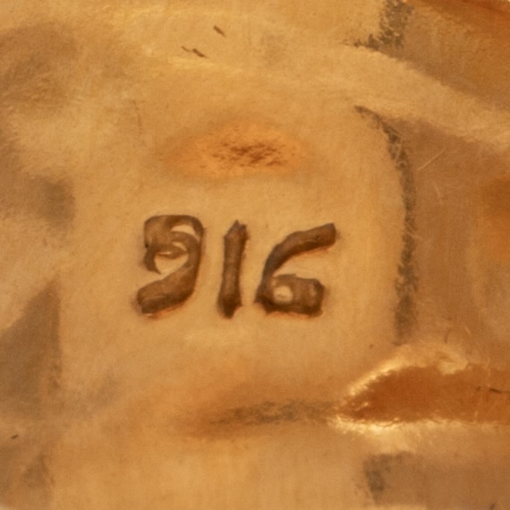 Vintage 22K Solid Gold Ruby Ring – 1.45ct Oval Ru… - image 4