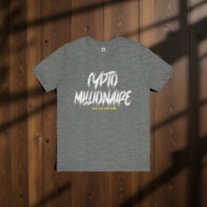 Cryptocurrency Millionaire Unisex Tee: Crypto Enthusiast Gift
