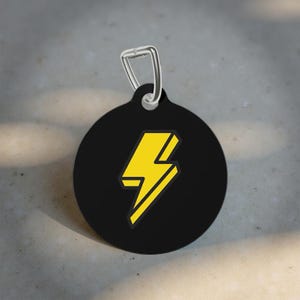 Lightning Bolt Pet ID Tag for Supercharged Pups Cat Pet Tag Dog Tag Dog ID Top Seller