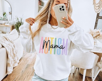 Autism Mama Sweatshirt | Proud Autism Mum Jumper | Autism Awareness Clothing | Neurodiversity Parent Gift | SEN Mum Cozy Pullover