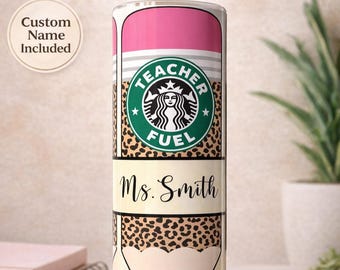 Personalised Teacher Tumbler Gift | Custom Name Teacher Cup | End of Term Thank You Gift | Teacher Appreciation Present | 20oz Insulated Cup