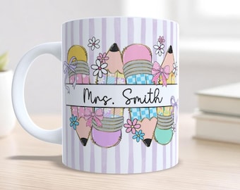 Personalised Teacher Mug Gift | Custom Name Teacher Cup | Thank You Teacher Gift | End of Term Present | Never Forget The Difference