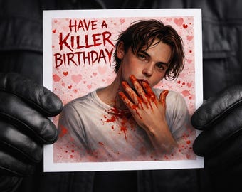 Funny Horror Birthday Card – Have A Killer Birthday – Dark Birthday Card – Alternative Birthday Card – Spooky Birthday Card – Scream - Billy