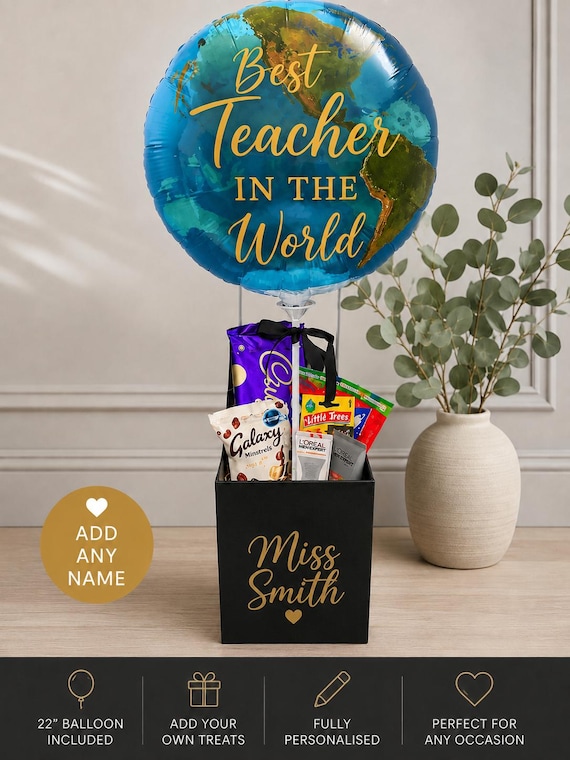 Personalised Balloon Gift Box | Best Dad Mum In The World Balloon | DIY Gift Kit | Birthday Gift | Unique Gift For Him