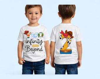 Two Infinity Birthday Shirt | Space Ranger 2nd Birthday Tee
