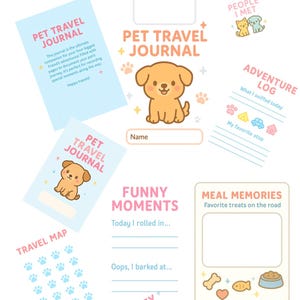 Kawaii Pet Passport set 4 x 6 PDF digital download