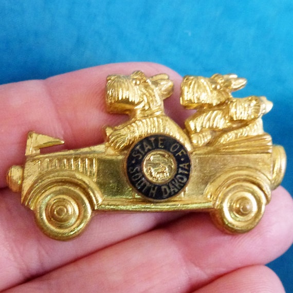 Vintage Rare State of South Dakota Brooch Pin wit… - image 3