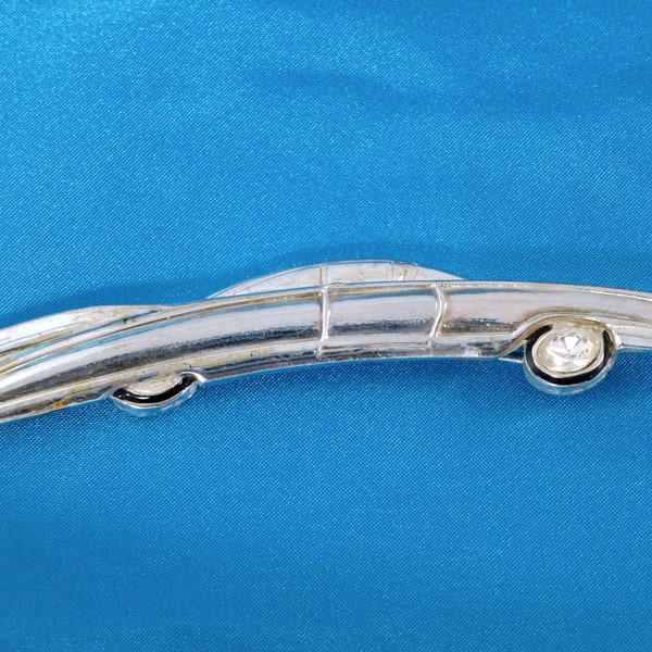 Vintage Bob Mackie Cadillac Car Rhinestone Brooch Pin