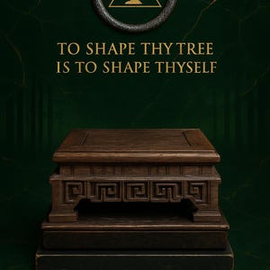 Bonsai Stand – “The Altar of Stillness” | Carved Wooden Display Pedestal for Bonsai Trees, Pots, and Sacred Decor | Bonsai Boi Nursery