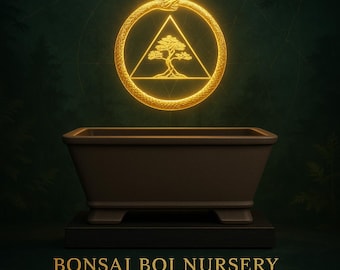 Vaso do Alquimista – Vaso de Bonsai Retangular Sem Esmaltação | Recipiente Sagrado para Crescimento Estruturado | Viveiro de Bois de Bonsai